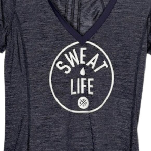 Lululemon Women's Heathered Sweat Life Ruched Active T Shirt Purple Size Small - Picture 4 of 7